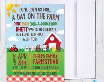 Farm Birthday Party Invitation