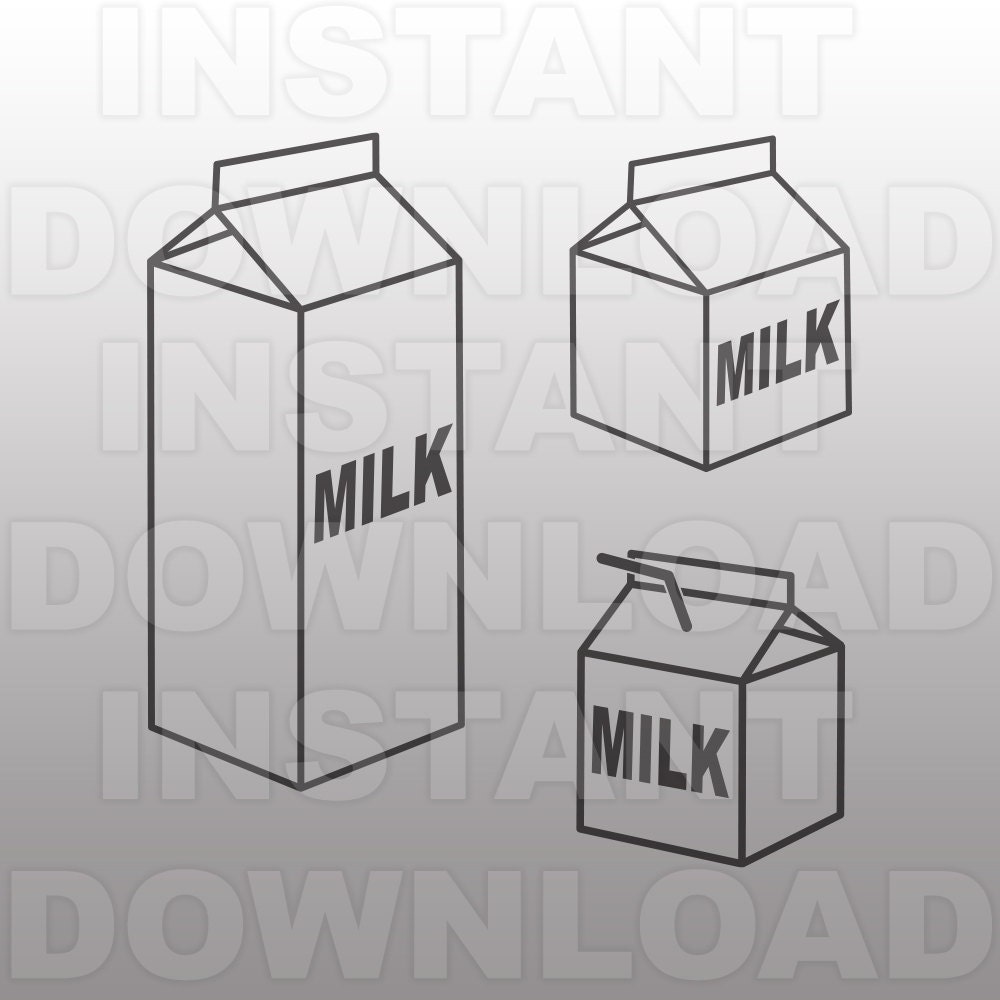 Milk Carton SVG File Personal & Commercial Use cricut