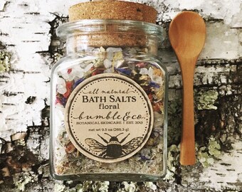 Bath Salts | All Natural Sea Salt Bath | Botanical Bath Soak | Himalayan Bathing Salts | Herbal Bath Salts | Relaxing Bath | Floral Bath