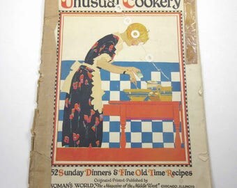The Book of Unusual Cookery Vintage 1920s Woman's World Magazine for 1927 with Recipes