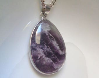 Amethyst Pendant Necklace, Amethyst Necklace, Purple Pendant Necklace, Gemstone Pendant Necklace, Stone Pendant, Drop Pendant Necklace