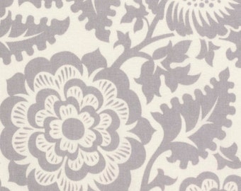 Blockprint Blossom Smoke Grey Gray - Modernist - Joel Dewberry - PWJD137.SMOKE - Quilters Cotton