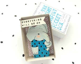 Elephant - The Instant Comfort Pocket Box - everything will be ok - consolation or cheer up box - sympathy gift
