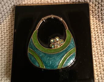 Enamelware Mirror purse compact