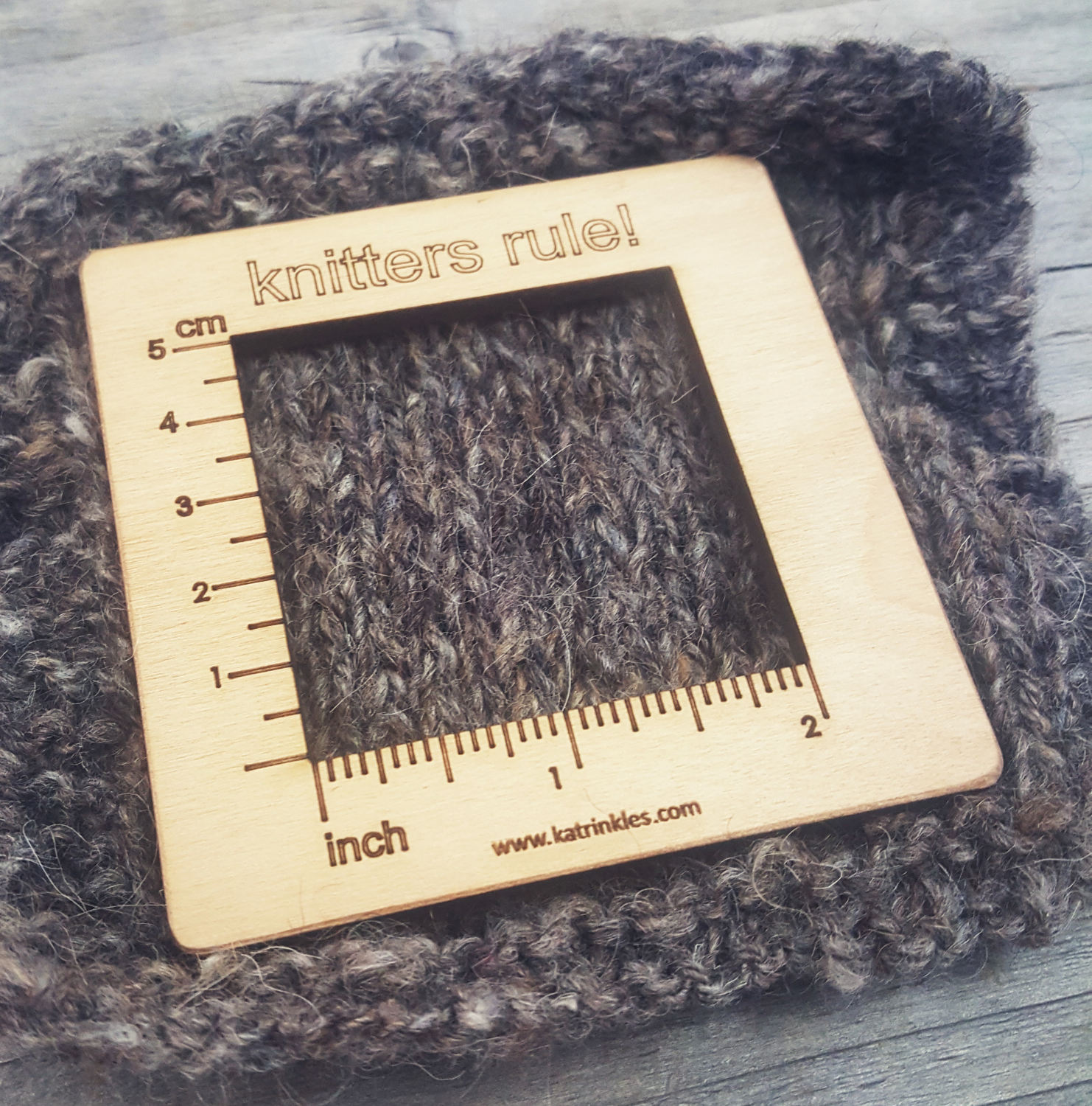 Gauge Swatch Measurement Ruler Square Tool for Knitting or