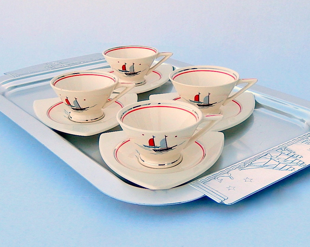 Salem China Atomic Art Deco Dinnerware Set for 4 or 8