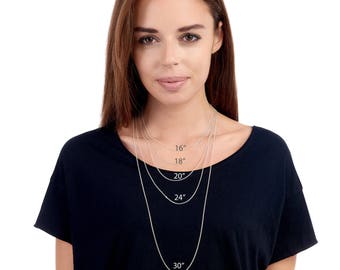 Sterling Silver Chain: Curb 16", 18", 20", 24", simple silver chains