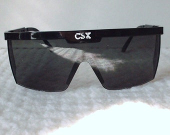 CSX Railroad Sunglasses..Wrap Around Lenses Sunglasses..Adjustable Side Arms..Novelty Item..Photo or Movie Prop..Gift for Him
