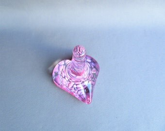 Hand Blown Art Glass Heart Shape Ring Holder