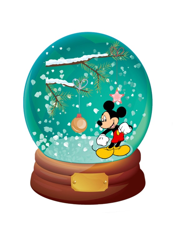 Mickey Snow Dome-Digital Download-ClipArt-Art