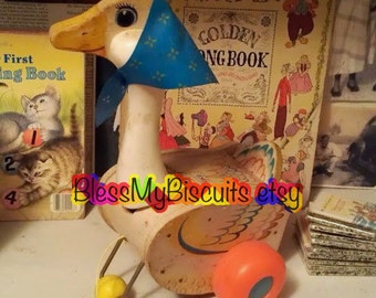 Vintage Fisher Price pull toys Mother Goose