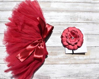 Newborn Photo Prop, Photography prop, Newborn Skirt, Petti Skirt, Petti Romper, Children's Prop, Red photography Props, Children's skirt