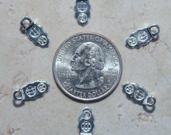 AANRAKU Earring BAILS...6 Silver Plated Glue On Bails for Cabochons