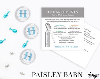 Hydration Serum Sample Kit | mini facial, new product, Rodan+Fields, travel, containers, stickers, business card, mini facial, sample, skin