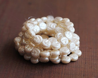 Vintage Miriam Haskell Baroque Coin Pearls