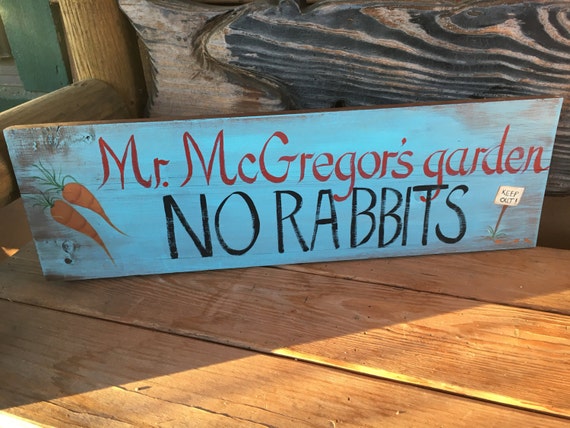 Hand Painted Mr McGregor's Spring Garden SignFathers Day