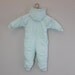 Vintage Children's Mint Blue Bear Snowsuit by Good Friends 2T 24 Months