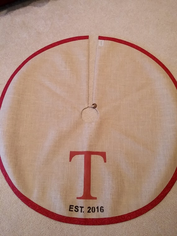Personalized Burlap Tree Skirt 