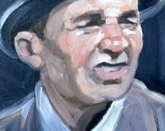 Squinty McGinty, oil on canvas panel 9x12 inches by Kenney Mencher www.Kenney-Mencher.com