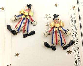 Lunch At The Ritz CLOWN EARRINGS Snacks At The RITZ