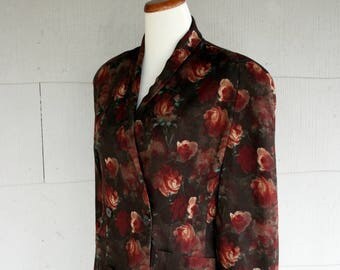 Vintage Christian Dior Blazer / 80s Double Breasted Wool Jacket / Small