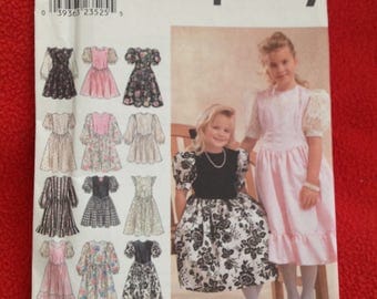 8967 Simplicity pattern Girls Party Dress Holiday sewing pattern Size 3-4-5-6 Chest 22 23 24 25" UNCUT
