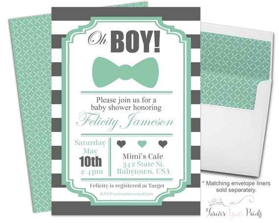 Boys Baby Shower Invite - Baby Shower Invitation Boy - Baby Boy Invitation - Boys Shower Invite - Oh Boy Invitation - It's A Boy - Oh Baby Il_570xn