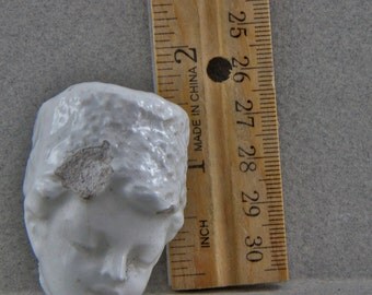 Vintage German Frozen Charlotte Doll Head Excavated Doll Head Altered Art