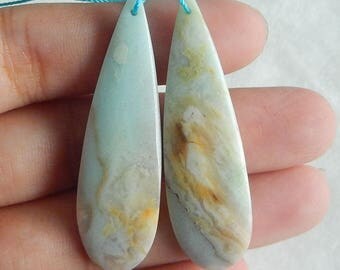 New Design Amazonite Gemstone Earring Bead,47x14x5mm,9.1g