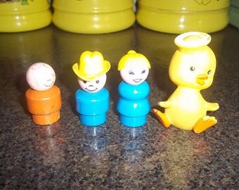 Collection of 3 Vintage Fisher Price people