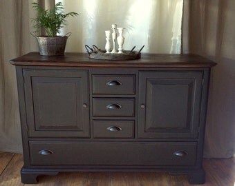 SOLD-Black Buffet Server~ Dresser~ Media Center~ Sideboard~Credenza~Shipping Not Included