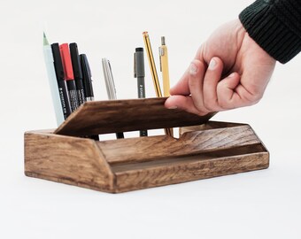wood desk organizer | etsy wood desk organizer | etsy