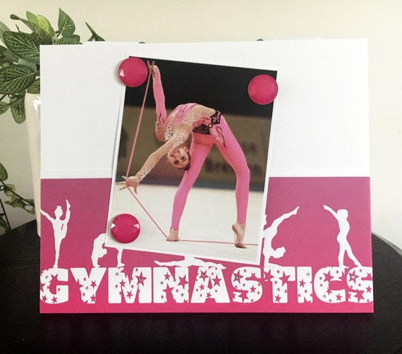 Items similar to Gymnastics Star Picture Frame Handmade Gift