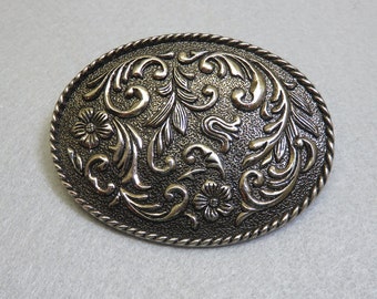 Traditional Oval Western Belt Buckle, Big, Bold, IVAN Company