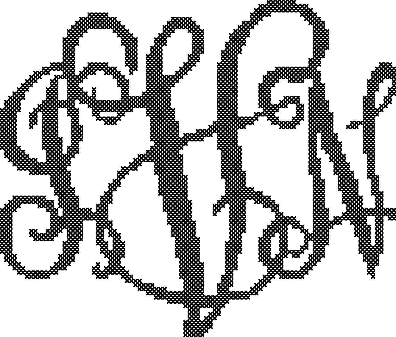 Interlocking Monogram Cross Stitch Patternmonogram Cross 0691