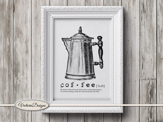 Free Black And White Coffee Printable