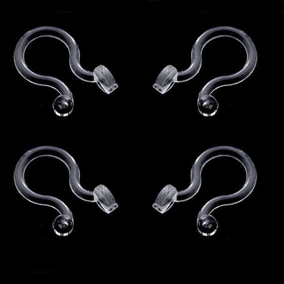 Hypoallergenic Earrings Findings Clear Silicone Dangle