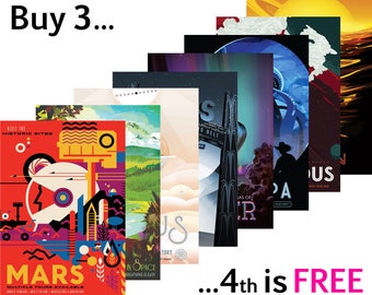 NASA POSTERS: 'Visions of the Future' Space Series, Full Range in Stock, Premium Quality