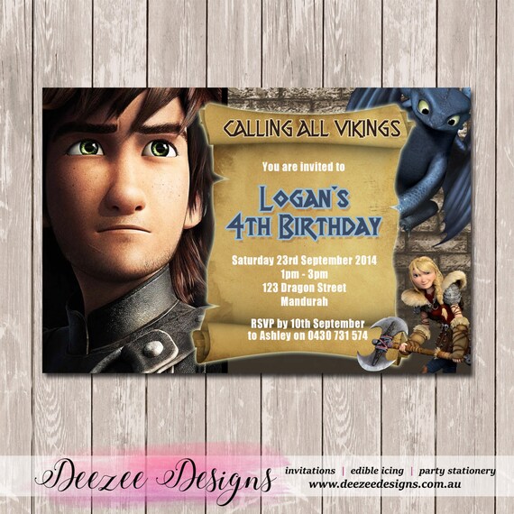 How To Train Your Dragon Personalised Birthday Invitations - YOU PRINT Il_570xn
