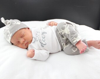 Baby Boy Outfit, Baby Boy Take Home Outfit, Baby Boy Leggings, Oh Deer Outfit,