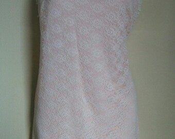 Vintage lace nylon nightie med large