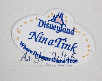 custom name tag iron on patch