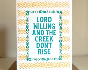 willing rise creek card funny