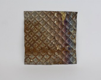 19th Century Ceiling Tin, Vintage Tin Tile, Antique Tin Ceiling, Architectural Salvage