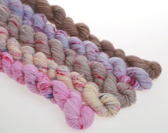Mini Skeins Collection - PINK to PURPLE 'Oh, What a Feeling' 836