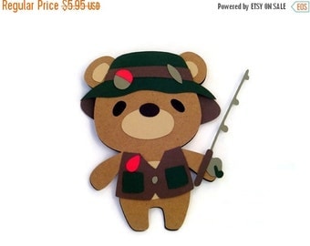 fishing teddy bear