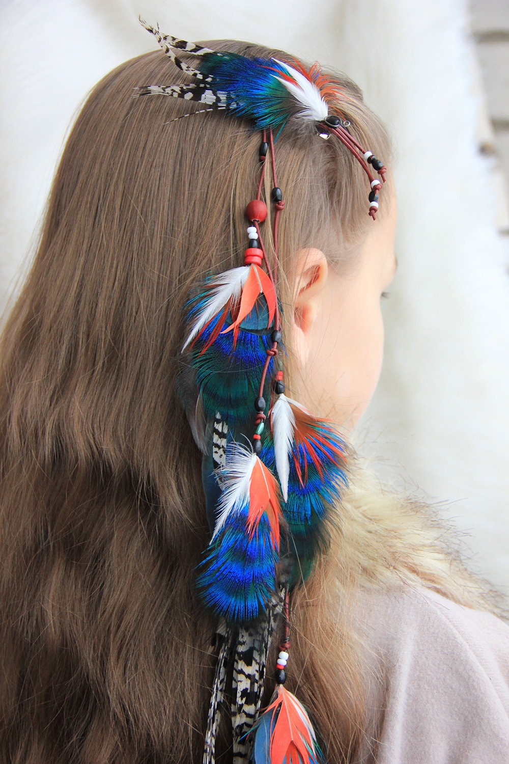 Green Feather Hair Extension Green Feather Hair Fascinator