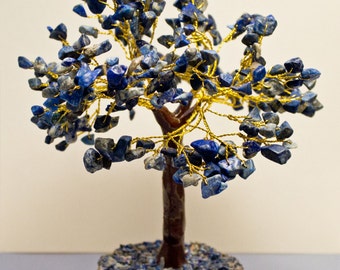 Summer Sale! Lapis Lazuli Crystal Tree 5th and 6th Chakra Healing 8 inches high