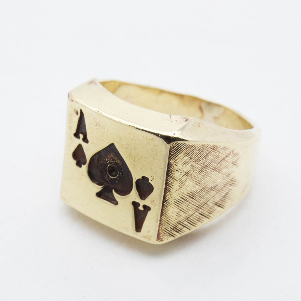 Ace of Spades Ring Vintage Gamblers Motorhead