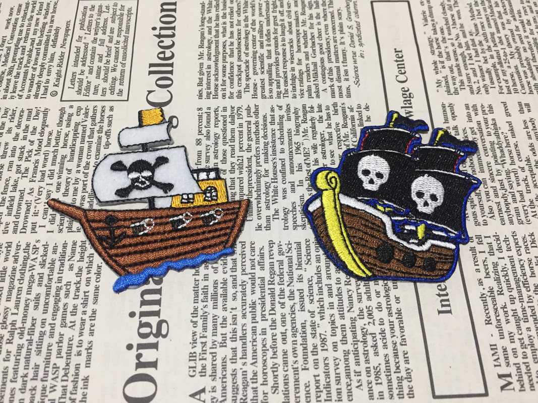 Pirate Ship Iron On Patches from tracy1984 on Etsy Studio